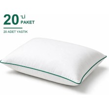 Binna Soft Cloud Support Biyeli Yastık 20'li Paket 50X70 cm 1100 gr Boncuk Silikon Elyaf Dolgulu - Zümrüt Yeşili