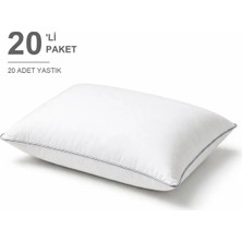 Binna Soft Cloud Support Biyeli Yastık 20'li Paket 50X70 cm 1100 gr Boncuk Silikon Elyaf Dolgulu - Açık Gri