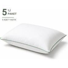 Binna Soft Comfort Touch Biyeli Yastık 5'li Paket 50X70 cm 1000 gr Boncuk Silikon Elyaf Dolgulu - Adaçayı