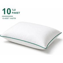 Binna Soft Eco Biyeli Yastık 10'li Paket 50X70 cm 600 gr Boncuk Silikon Elyaf Dolgulu - Zümrüt Yeşili