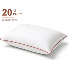 Binna Soft Cloud Support Biyeli Yastık 20'li Paket 50X70 cm 1100 gr Boncuk Silikon Elyaf Dolgulu - Kiremit