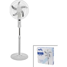 Varsoph 18 Inc 45 cm Kumandalı  Sanayi Tipi Ayaklı Vantilatör 5-Metal Pervane 3-Kademe Hız 65W Y:137CM (5468)