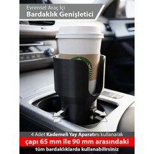 Dada Tasarım Araç Içi Bardaklık Genişletici - Kulplu Kupa ve Termos Uyumlu - Dayanıklı Petg Malzeme