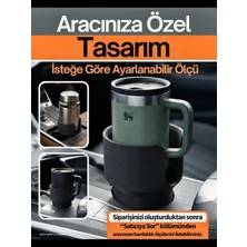 Dada Tasarım Araç Içi Bardaklık Genişletici - Kişiye Özel Üretim - Isteğe Göre Ayarlanabilir Ölçü - Gözlük Tutucu Hediyeli