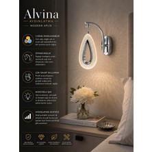 Alvina Aydınlatma Nera Ledli 3 Renk Krom Aplik