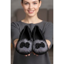 Msc Ceyda Shoes Süslü Kadife Ev,hac, Umre Babeti, Hediye, Günlük Babet,tüylü Babet, Panduf, Patik, Gösteri Pisi Pisi