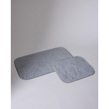 Frisson 2'li Banyo Paspası - Gri - 50X80 cm