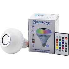 Varsoph 2ın1-Kumandalı Rgb LED Ampul - Bluetooth Hoparlör Müzik Çalar LED-7W - HOPARLÖR-3W (5468)