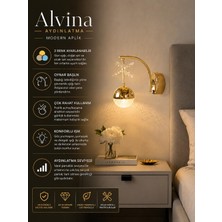 Alvina Aydınlatma Nera Toplu Ledli 3 Renk Gold Aplik