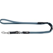 Hunter Köpek Gezdirme Kayışı Biothane® x Leather Mavi Siyah