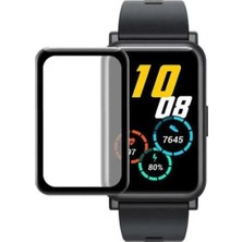 Corcishop Huawei Watch Fit Tam Kaplayan Temperli Cam Full Ekran Koruyucu Siyah