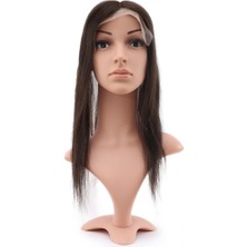 Elma Shop Komple Tığ Işçiliği Ön Kısmı Ekstra Tül Koyu Kestane Baby Taban Tepelik / 13X14CM / 2