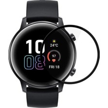 Corcishop Huawei Honor Magic Watch 2 42MM Tam Kaplayan Temperli Cam Full Ekran Koruyucu Siyah