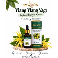 Gold Vital Ylang Ylang Yağı – Saç ve Cilt Bakım Yağı, Aromatik Masaj, Dişil Enerji , Vücut Bakım Yağı 20ml