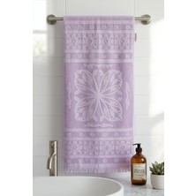 Altınbaşak (1 Adet) 50X100 Cm.  Kadife Doku Jakarlı Püsküllü, El , Yüz ve Baş Havlusu %100 Coton Özel Hediyelik Kutusunda