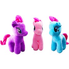 1705038-MAVİ - Peluş Pony At 20 cm (Lisinya)
