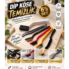 Tasarım Evi 6 Parça Dip Köşe Temizlik Fırça Seti - Derz Fırçası, Gider Cımbızı, Çok Amaçlı - Ince Fırça
