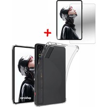 Corcishop Zte Nubia Redmagic Astra 9.06 Inç Uyumlu Tablet Antishock Silikon Kılıf + Nano Kırılmaz Esnek Ekran Koruyucu