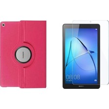 Corcishop Huwaeı Mediapad T3 7" Uyumlu 360° Dönebilen Standlı Kılıf Ekran Koruyucu