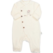 Bistyle Tulum Kadife I Love Mummy 15123 Ekru