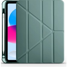 Corcishop Apple iPad 10.2 7.nesil-8.nesil-9.nesil Uyumlu  Kılıf Kalem Bölmeli Farklı Stand Arkası Yumuşak