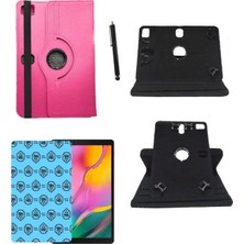 Corcishop Lenovo Tab M10 TB-X605FC ZA4Y0053TR Universal Kancalı Tablet Kılıfı + Nano Ekran Koruyucu + Kalem