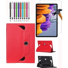 Corcishop Casper Vıa T18-M Universal 360 Dönerli Standlı Kılıf Tablet Kılıfı + Nano Ekran Koruyucu + Kalem