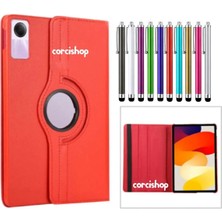 Corcishop Xiaomi Redmi Pad Se 11 Inç Modeli Uyumlu 360° Dönerli Tablet Kılıfı + Kalem