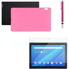 Corcishop Lenovo Tab M10 TB-X605LC Lte ZA500072TR Pembe Silikon Tablet Kılıfı + Nano Ekran Koruyucu+Kalem