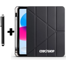 Corcishop Samsung Galaxy Tab A11+ Plus SM-X310 11 Inç Kılıf Kalem Bölmeli Standlı Arkası Silikon + Kalem