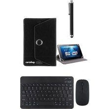 Corcishop Nubia Red Magic Nova Kılıf Universal Standlı + Bluetooth Klavye Mouse Set +  Kalem Standlı