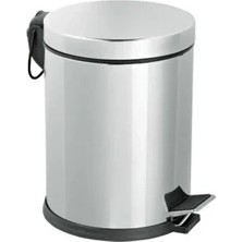 Varsoph Pedallı 8lt Krom Metal Çöp Kovası (5468)