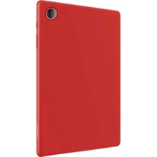 Corcishop Lenovo Tab M10 Hd Uyumlu TB-X306F ZA6W0026TR Kırmızı Silikon Tablet Kılıfı