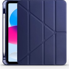 Corcishop Samsung Galaxy Tab A8 10.5 SM-X200 Kılıf Kalem Bölmeli Farklı Stand Arkası Yumuşak Silikon