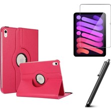 Corcishop Apple iPad Mini 6 2021 Kılıf A2567 A2568 A2569 Uyumlu 360° Dönerli Tablet Kılıfı 3lü Set