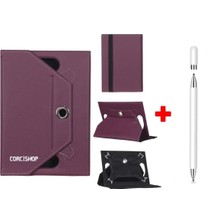 Corcishop iPad Air 2 9.7 2017 Uyumlu Kılıf Universal Standlı + Dokunmatik Tablet Kalem Stylus