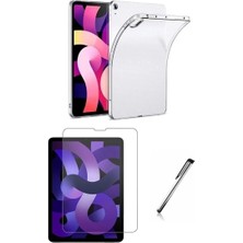 Corcishop Apple Ipad 10. Nesil 10.9 Inç 2022 Uyumlu Silikon Şeffaf Tablet Kılıfı ve Ekran Koruyucu Set