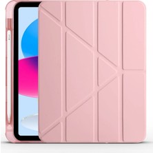 Corcishop Samsung Galaxy Tab S9 10.9 SM-X710 Kılıf Kalem Bölmeli Farklı Stand Arkası Yumuşak Silikon
