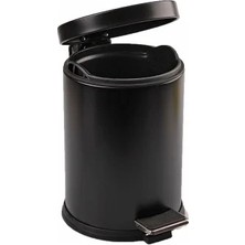 Varsoph 5lt Siyah Pedallı Metal Çöp Kovası (5468)