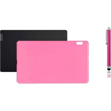 Corcishop Lenovo Tab M10 TB-X605FC ZA4Y0053TR Pembe Silikon Tablet Kılıfı + Tablet Kalemi