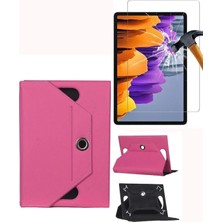 Corcishop Honor Pad 10 12.1inç Uyumlu Universal Dönerli Standlı Kılıf + Ekran Koruyucu