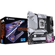 Gıgabyte B760M Aorus Elıte WIFI6E LGA1700 Ddr5 7600MHZ(OC) Pcıe 5.0 Çift M.2 Nvme Wifi 6e 2.5gbe Lan Matx Anakart