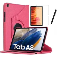 Corcishop Samsung Galaxy Tab A8 10.5 X200 / X205 Uyumlu 360 Derece Dönebilen Kılıf+Ekran Koruyucu+Kalem Set