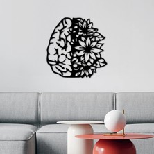 To Design Lab Psikolog - Psikiyatri Temalı Beyin ve Çiçek Dekoratif Tablo
