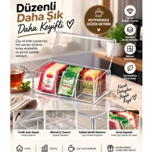 Tasarım Evi Boxup 6 Bölmeli Kapaklı Çay Kutusu Poşet Bitki Çayı Kabı