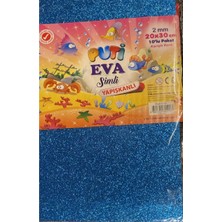 Puti Eva Simli Yapışkanlı Köpük Levha 2mm 20X30CM 10'lu Paket Karışık Renk Glitter Foam