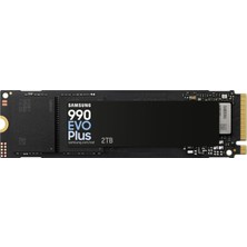 Samsung 990 Evo Plus Nvme M.2 SSD 2 Tb, Pcıe 4.0 X4 / Pcıe 5.0 X2, Nvme 2.0 (2280), 7.250 Mb/s Okuma, 6.300 Mb/s Yazma, Oyun ve Grafik Düzenleme Için Dahili SSD MZ-V9S2T0BW