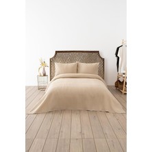 Waffle Çift Kişilik Pike Seti Bej 200X220 cm