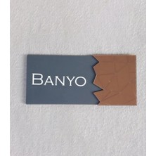 Smartad Dekoratif Aynalı Kapı Tabelası Pleksi- Banyo Tabelası
