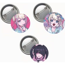 Ms Major Selection Needy Girl Streamer Overdose Anime Buton Rozet 37MM 3 Adet